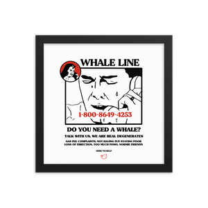 Whale Line Framed Artwork