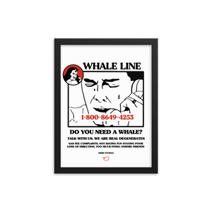 Whale Line Framed Artwork
